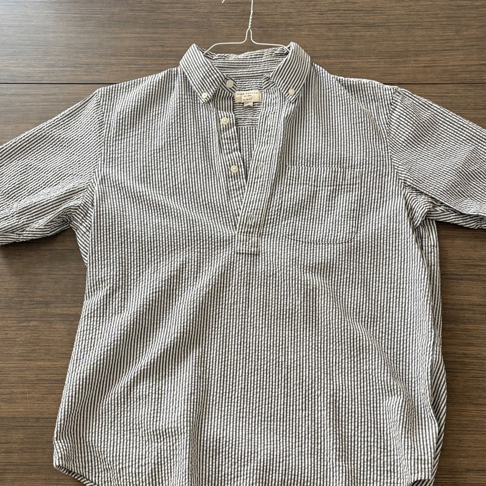 Club Monaco Black and White Checkered Shirt